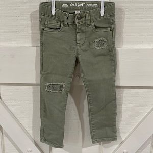 Cat & Jack 3T Olive Skinny Stretch Jeans Denim